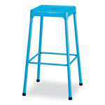 Steel Bar Stool, Backless, Supports Up to 275 lb, 29" Seat Height, BabyBlue Seat, BabyBlue Base, Ships in 1-3 Business Days