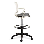 Shell Extended-Height Chair, Supports Up to 275 lb, 22" to 32" Seat Height, Black/White Seat, White Back, Black Base
