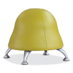 Runtz Ball Chair, Backless, Supports Up to 250 lb, Green Vinyl Seat, Silver Base