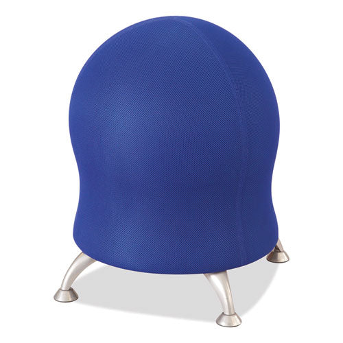 Zenergy Ball Chair, Backless, Supports Up to 250 lb, Blue Fabric