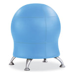 Zenergy Ball Chair, Backless, Supports Up to 250 lb, Baby Blue Vinyl