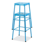 Steel Bar Stool, Backless, Supports Up to 275 lb, 29" Seat Height, BabyBlue Seat, BabyBlue Base, Ships in 1-3 Business Days