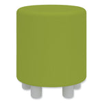 Learn Cylinder Vinyl Ottoman, 15" dia x 18"h, Green