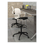 Shell Extended-Height Chair, Supports Up to 275 lb, 22" to 32" Seat Height, Black/White Seat, White Back, Black Base