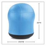 Zenergy Swivel Ball Chair, Backless, Supports Up to 250 lb, Baby Blue Vinyl