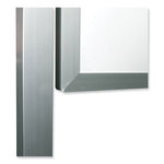 Reversible Magnetic Porcelain Whiteboard, Satin Aluminum Frame, 53.25 x 72.25, White Surface, Ships in 7-10 Business Days