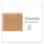 Natural Cork Bulletin Board with Frame, 36 x 24, Tan Surface, Natural Oak Frame, Ships in 7-10 Business Days