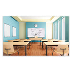 Magnetic Porcelain Whiteboard with Satin Aluminum Frame, 96.5 x 48.5, White Surface, Ships in 7-10 Business Days