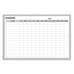 In/Out Magnetic Whiteboard, 96.5 x 48.5, White/Gray Surface, Satin Aluminum Frame, Ships in 7-10 Business Days