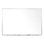 Magnetic Porcelain Whiteboard with Satin Aluminum Frame, 72.5 x 48.5, White Surface, Ships in 7-10 Business Days