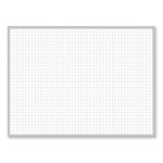 1 x 1 Grid Magnetic Whiteboard, 72.5 x 48.5, White/Gray Surface, Satin Aluminum Frame, Ships in 7-10 Business Days