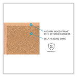 Aluminum-Frame Natural Corkboard, 36 x 24, Tan Surface, Satin Aluminum Frame, Ships in 7-10 Business Days