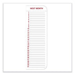 Monthly Planner Whiteboard with Radius Corners, 36 x 24, White/Red/Black Surface, Ships in 7-10 Business Days