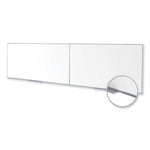 Magnetic Porcelain Whiteboard with Satin Aluminum Frame, 193 x 48.5, White Surface, Ships in 7-10 Business Days
