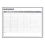 OR Schedule Magnetic Whiteboard, 48.5 x 36.5, White/Gray Surface, Satin Aluminum Frame, Ships in 7-10 Business Days