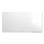 Aria Low Profile Magnetic Glass Whiteboard, 96 x 48, White Surface, Ships in 7-10 Business Days
