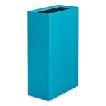 Mixx Recycling Center Rectangular Receptacle, 29 gal, Steel, Blue, Ships in 1-3 Business Days