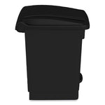 Plastic Step-On Receptacle, 20 gal, Metal, Black, Ships in 1-3 Business Days