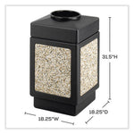 Canmeleon Aggregate Panel Receptacles, Top-Open, 38 gal, Polyethylene, Black, Ships in 1-3 Business Days