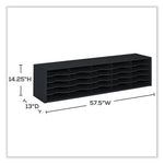 E-Z Sort Sorter Module, 20 Compartments, 57.5 x 13 x 14.25, Black, Ships in 1-3 Business Days