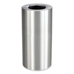 Single Recycling Receptacle, 20 gal, Steel, Brushed Aluminum, Ships in 1-3 Business Days