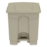 Plastic Step-On Receptacle, 20 gal, Metal, Tan, Ships in 1-3 Business Days