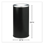 Ash Urn, 10" dia x 20"h, Black, Ships in 1-3 Business Days