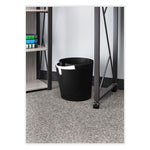 CanCan Deskside Waste/Recycling Can, 5 gal, Plastic, Black