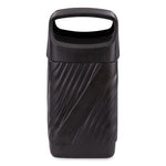 Twist Waste Receptacle with Closed Top, 32 gal, Steel, Black