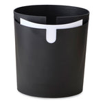 CanCan Deskside Waste/Recycling Can, 5 gal, Plastic, Black