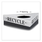 Trifecta Waste Receptacle Lid. Laser Cut "RECYCLE" Inscription, 20w x 20d x 3h, Stainless Steel, Ships in 1-3 Business Days