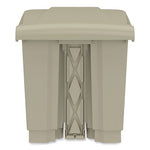 Plastic Step-On Receptacle, 20 gal, Metal, Tan, Ships in 1-3 Business Days