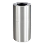 Single Recycling Receptacle, 20 gal, Steel, Brushed Aluminum, Ships in 1-3 Business Days