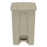 Plastic Step-On Receptacle, 12 gal, Plastic, Tan, Ships in 1-3 Business Days