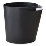 CanCan Deskside Waste/Recycling Can, 5 gal, Plastic, Black