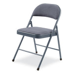 970 Series Fabric Padded Steel Folding Chair, Supports Up to 250 lb, 17.75" Seat Height, Star Trail Blue, 4/Carton