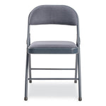 970 Series Fabric Padded Steel Folding Chair, Supports Up to 250 lb, 17.75" Seat Height, Star Trail Blue, 4/Carton