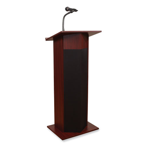 Power Plus Lectern, 22 x 17 x 46, Mahogany