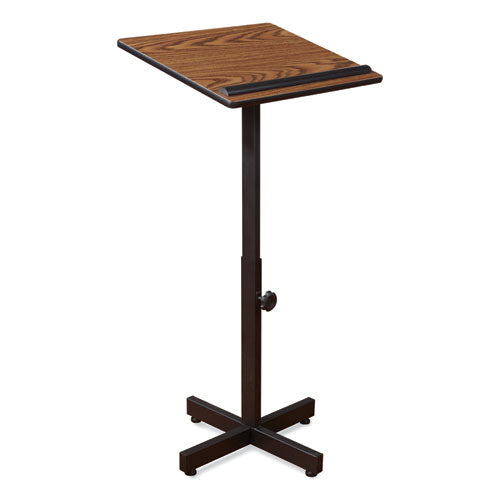 Portable Presentation Lectern Stand, 20 x 18.25 x 44, Medium Oak