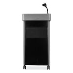 Greystone Lectern with Sound, 23.5 x 19.25 x 45.5, Charcoal Gray