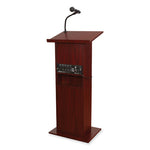 Power Plus Lectern, 22 x 17 x 46, Mahogany