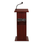 Power Plus Lectern, 22 x 17 x 46, Mahogany