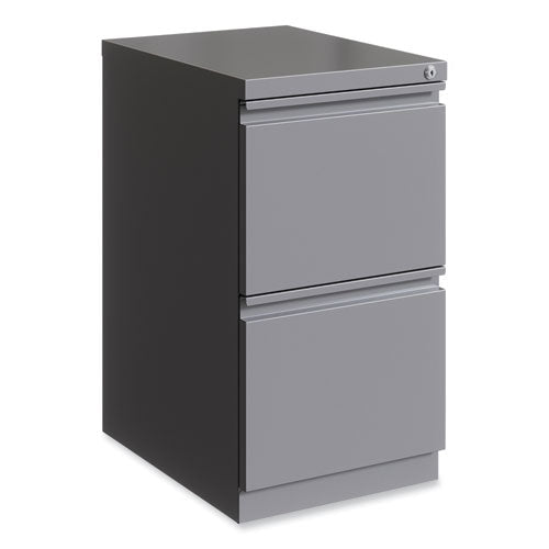 Full-Width Pull 20 Deep Mobile Pedestal File, File/File, Letter, Arctic Silver,15 x 19.88 x 27.75