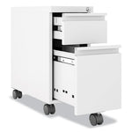 Zip Mobile Pedestal File, 2 Drawer, Box/File, Legal/Letter, White, 10 x 19.88 x 21.75