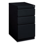 Full-Width Pull 20 Deep Mobile Pedestal File, Box/Box/File, Letter, Black, 15 x 19.88 x 27.75