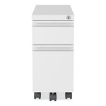 Zip Mobile Pedestal File, 2 Drawer, Box/File, Legal/Letter, White, 10 x 19.88 x 21.75