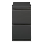 Full-Width Pull 20 Deep Mobile Pedestal File, File/File, Letter, Charcoal, 15 x 19.88 x 27.75