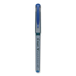 V Razor Point Liquid Ink Porous Point Pen, Stick, Extra-Fine 0.5 mm, Blue Ink, Gray/Translucent Blue Barrel, Dozen