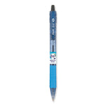 B2P Bottle-2-Pen Recycled Ballpoint Pen, Retractable, Medium 1 mm, Black Ink, Translucent Blue Barrel, Dozen