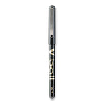 VBall Liquid Ink Roller Ball Pen, Stick, Extra-Fine 0.5 mm, Black Ink, Black/Clear Barrel, Dozen